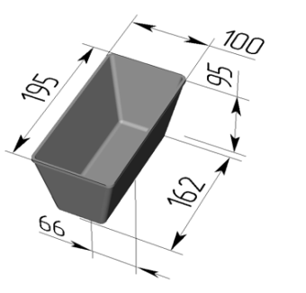 Форма для хлеба 195x100x95мм Spika №10-1 в ШефСтор (chefstore.ru)